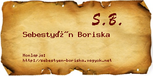 Sebestyén Boriska névjegykártya